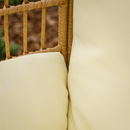 Rattan fotel, természetes/fekete/bézs, KARMEN