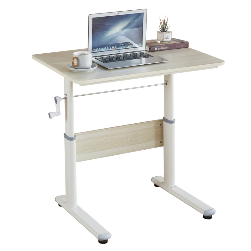 Növekvő íróasztal, tölgy/fehér, KASIOS