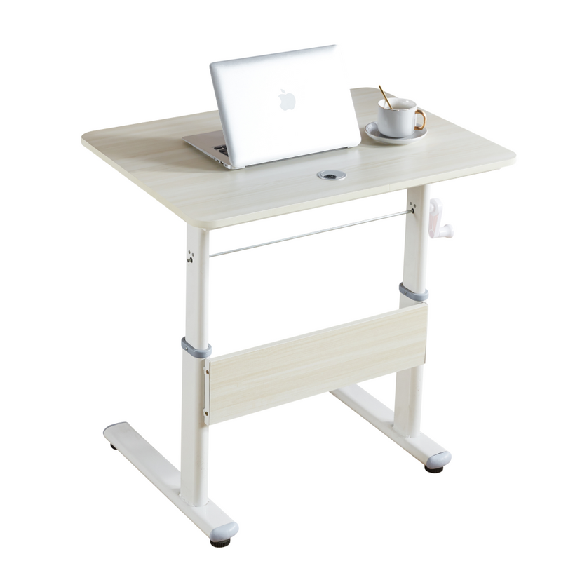 Növekvő íróasztal, tölgy/fehér, KASIOS