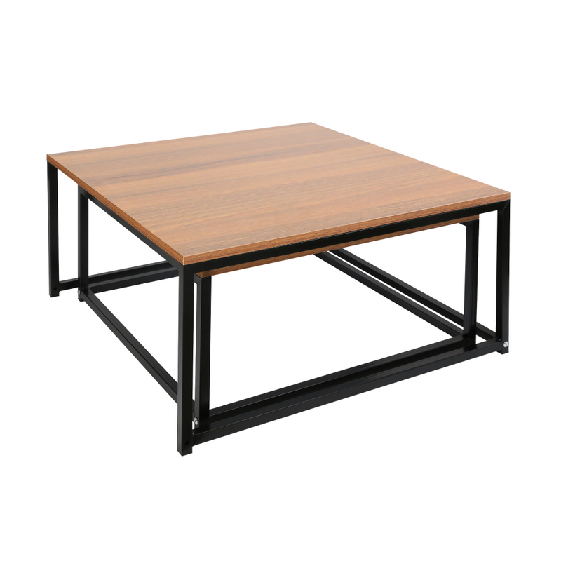 Két kisasztalból álló szett, dió/ fekete, KASTLER NEW TYP 1