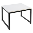 2 dohányzóasztal szett, matt fehér/fekete, KASTLER NEW TYP 2