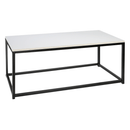 2 dohányzóasztal szett, matt fehér/fekete, KASTLER NEW TYP 2