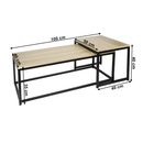 2 dohányzóasztal szett, tölgy sonoma/fekete, KASTLER NEW TYP 2