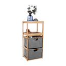 Szennyeskosár, natúr bambusz/szürke, KELANA