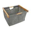 Szennyeskosár, natúr bambusz/szürke, KELANA