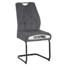 Étkezőszék, szürke/fekete, KELMA