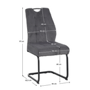 Étkezőszék, szürke/fekete, KELMA