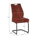 Étkezőszék, terrakotta/fekete, KELMA