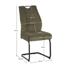 Étkezőszék, zöld/fekete, KELMA