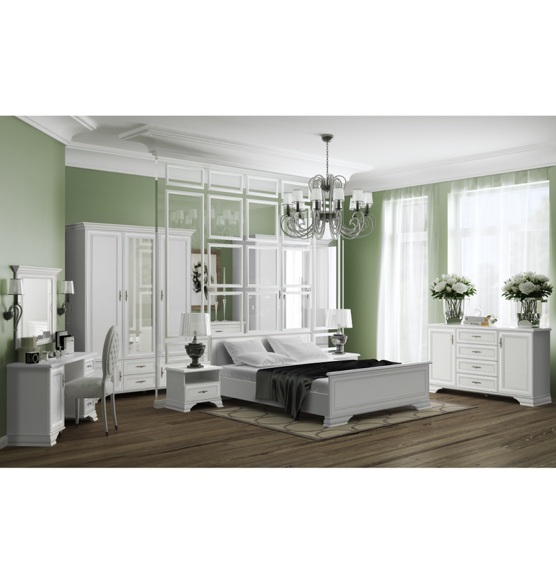 Fésülködő asztal, alpesi fehér, KENTAK TOL