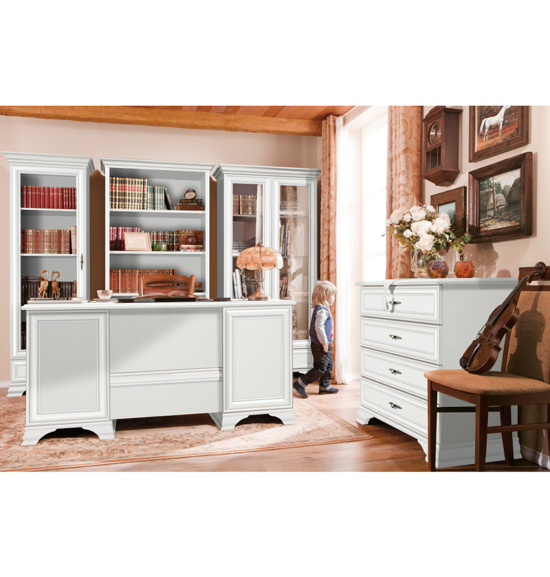 PC-asztal, alpesi fehér, KENTAK BIU1D1S