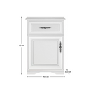 Komód, alpesi fehér, KENTAK KOM1D1SL/P