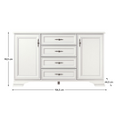 Komód, alpesi fehér, KENTAK KOM2D4S