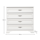 Komód, alpesi fehér, KENTAK KOM4S