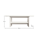 Dohányzóasztal, alpesi fehér, KENTAK LAW