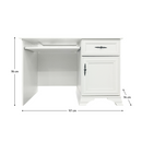 PC-asztal, alpesi fehér, KENTAK BIU1D1S