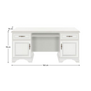 PC-asztal, alpesi fehér, KENTAK BIU2D2S