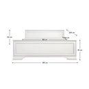 Ágy, 180x200, alpesi fehér, KENTAK