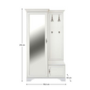 Előszobai szett, alpesi fehér, balos, KENTAK PPK110L