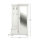 Előszobai szett, alpesi fehér, jobbos, KENTAK PPK110P