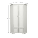 Sarokszekrény, alpesi fehér, KENTAK SZFN2D