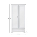 Szekrény, alpesi fehér, KENTAK SZF2D1S