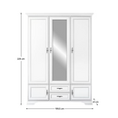 Szekrény, alpesi fehér, KENTAK SZF5D2S