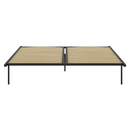 Önálló ágyrács, 160x200, fekete, fém/nyírfa, KENTAK