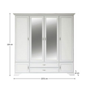 Szekrény, alpesi fehér, KENTAK SZF6D2S