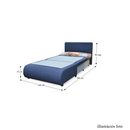 Kinyitható fotel, barna/káró minta, KENY NEW