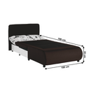 Kinyitható fotel, barna/minta, KENY NEW