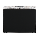 Kinyitható fotel, barna/minta, KENY NEW