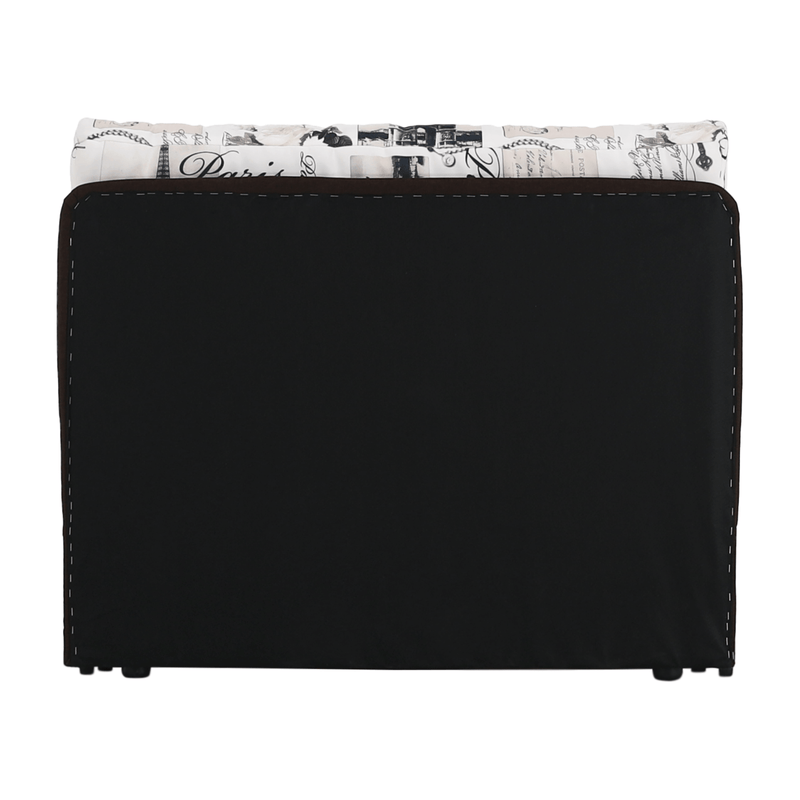 Kinyitható fotel, barna/minta, KENY NEW