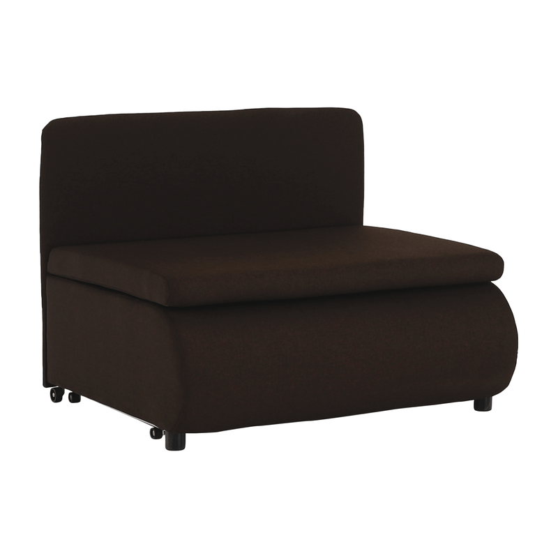 Kinyitható fotel, barna/minta, KENY NEW