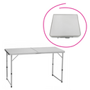 Összecsukható kempingasztal, 120 cm, alumínium/MDF, KEPI TYP 1