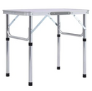 Összecsukható kempingasztal, 60 cm, alumínium/MDF, KEPI TYP 2