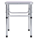 Összecsukható kempingasztal, 60 cm, alumínium/MDF, KEPI TYP 2