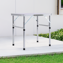 Összecsukható kempingasztal, 60 cm, alumínium/MDF, KEPI TYP 2