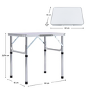 Összecsukható kempingasztal, 60 cm, alumínium/MDF, KEPI TYP 2