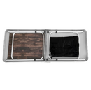 Összecsukható kempingasztal rendszerezővel, 120 cm, alumínium/MDF, KEPI TYP 3