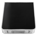 Összecsukható kempingasztal rendszerezővel, 120 cm, alumínium/MDF, KEPI TYP 3