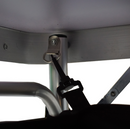 Összecsukható kempingasztal rendszerezővel, 120 cm, alumínium/MDF, KEPI TYP 3