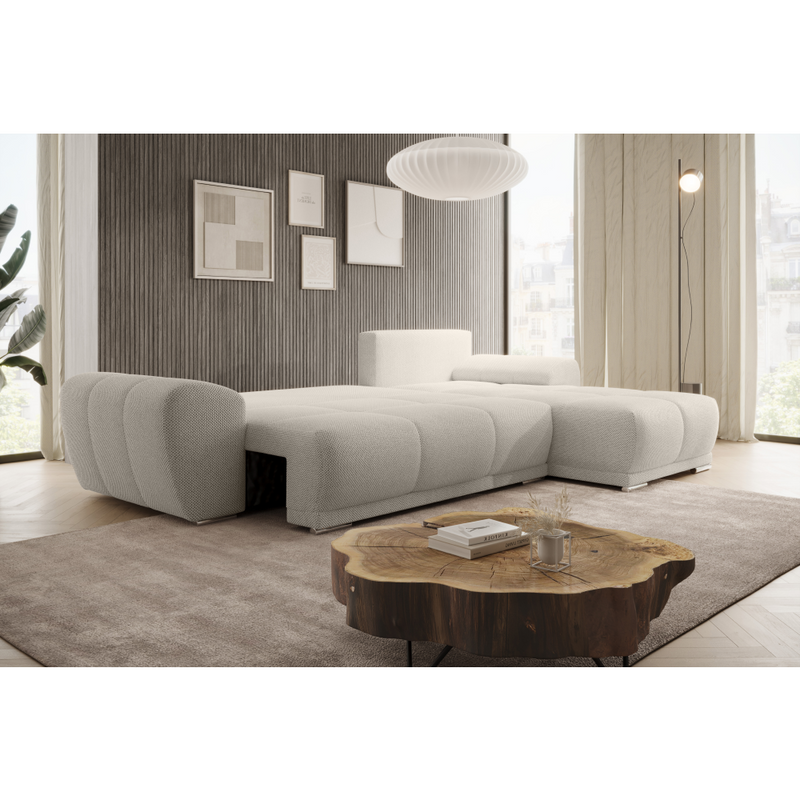 Univerzális ülőgarnitúra, krémszínű, KERIM ROH