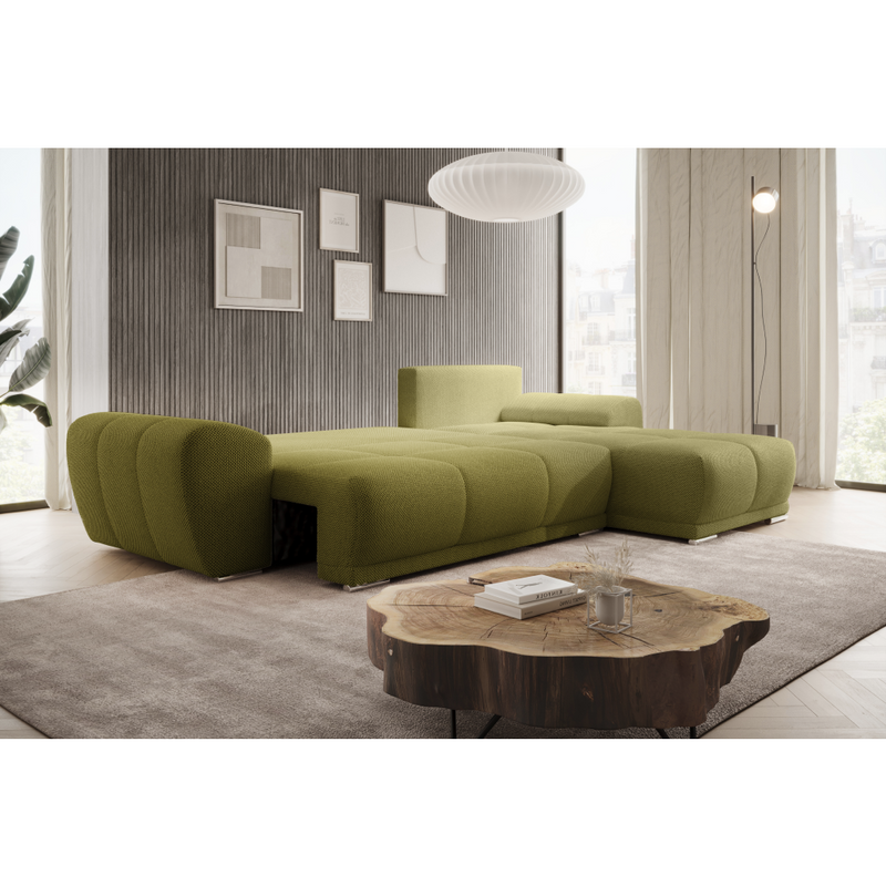 Univerzális ülőgarnitúra, olívazöld, KERIM ROH