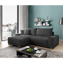 Univerzális ülőgarnitúra, sötétszürke, KEVAN