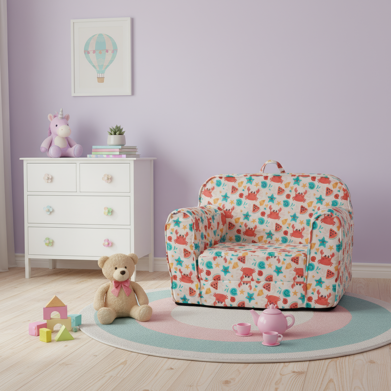 Kinyitható babzsák, színes, KIDY