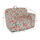 Kinyitható babzsák, színes, KIDY