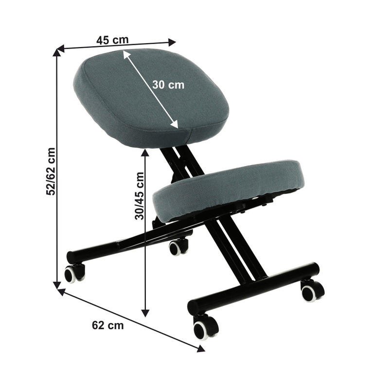 Ergonomikus zsámoly, világosszürke/fekete, KILIAN