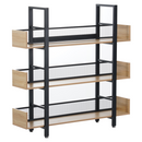 3 polcos polcállvány, tölgy/fekete, KILIS NEW TYP 1