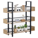 3 polcos polcállvány, tölgy/fekete, KILIS NEW TYP 1